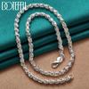 Classic Geometric Chain Necklace 50/60cm Gift 925 Sterling Silver Fashion Jewelry
