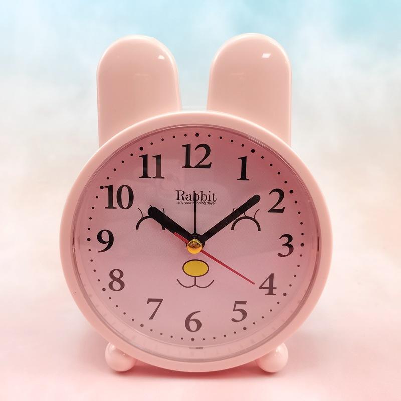 Korean Version of Cartoon Cute Creative Children's Student Bedroom Bedside Desktop Mute Digital Alarm Clock Series