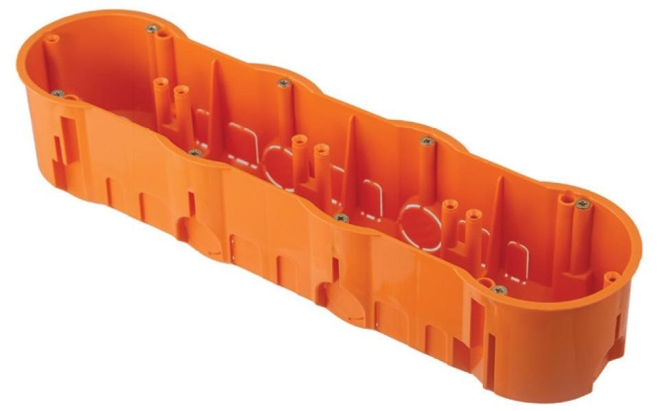 Flush-mounted box 60 deep, quadruple with screws - A.0049WPG