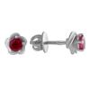 Silver Earrings with Natural Ruby 0.7ct (2064633)