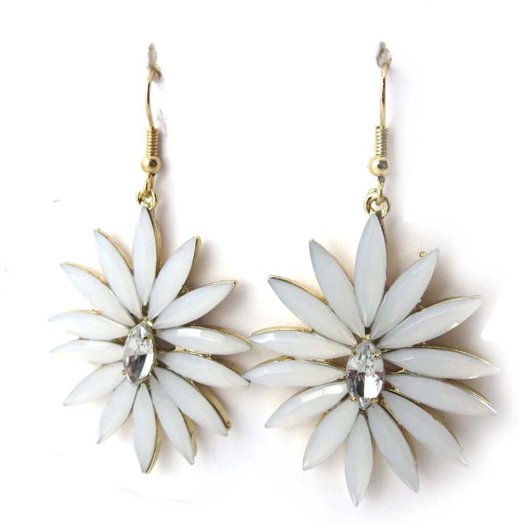 Les Trésors De Lily [N0208] - Дизайнерские серьги "Сисси" белые