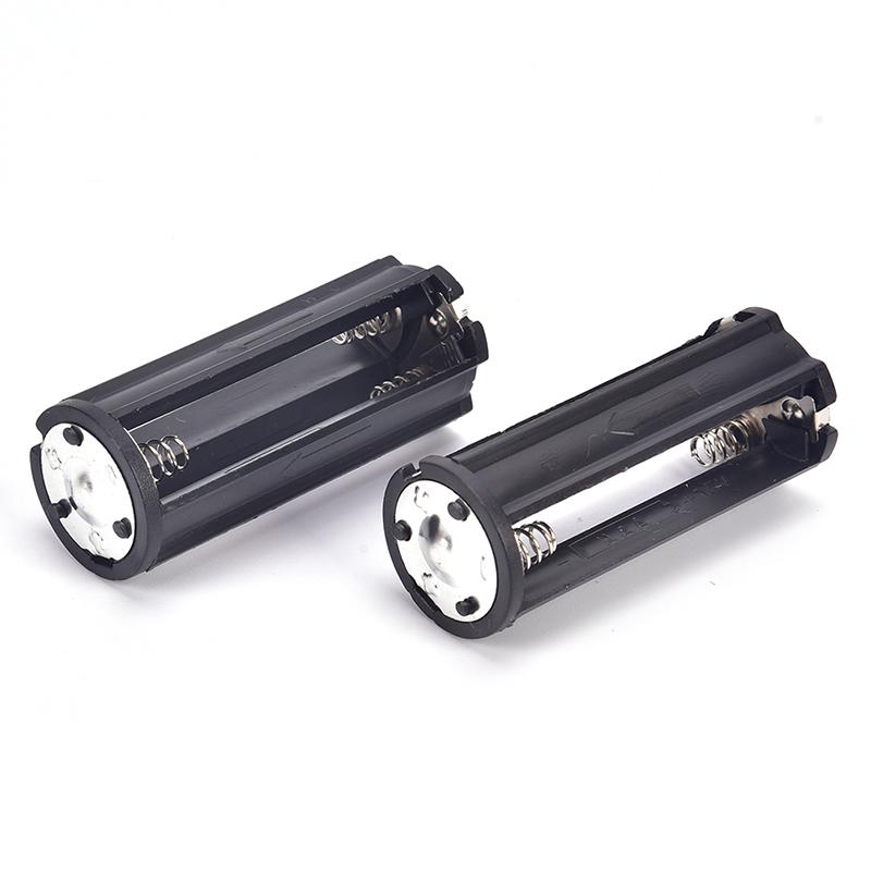 2Pcs Black Battery Holder For 3 X 1.5V Aaa Batteries Flashlight Torch