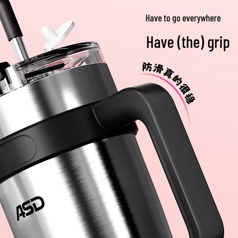 ASD 316L Stainless Steel Insulated Dual-Drink Tumbler with Straw