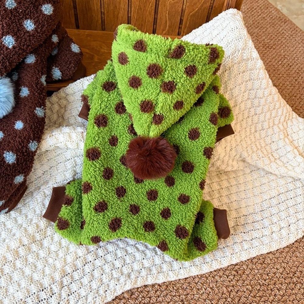 Soft Plush Winter Dog Clothes Thickened Warm Dog Jumpsuit Pet Traction Suit Autumn Winter