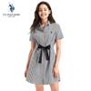 U.S. Polo Assn. Женское клетчатое хлопковое платье-поло