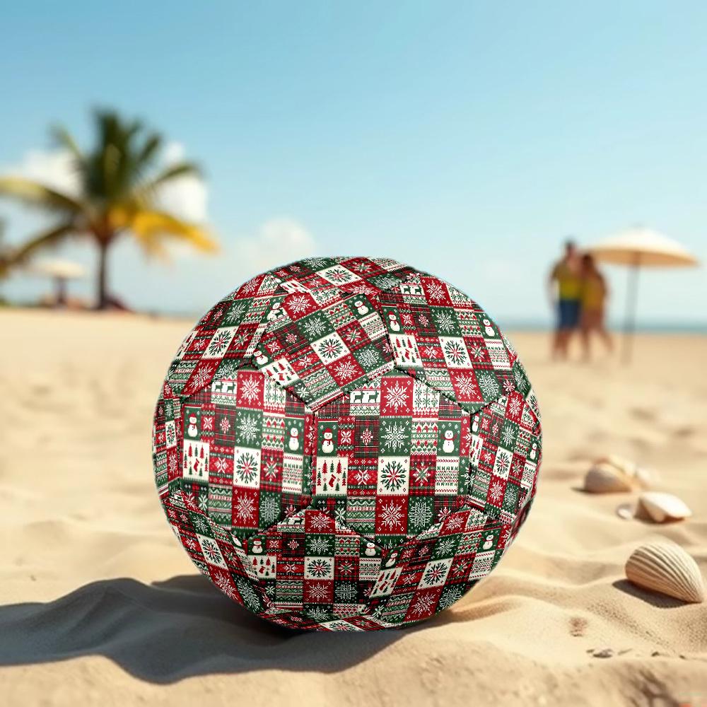 1pc Christmas Knit Size 5 Soccer Ball Professional Match Training Football Indoor &Outdoor Sports Ball Lightweight Durable m6517