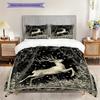 Deer Pattern Bedding Quilt Set Quilt Cover Pillowcase Home Decoration Birthday Gift (1 * duvet cover + 2 * pillowcase, without core)