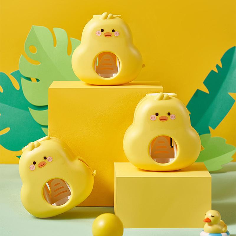Настенный дозатор зубной пасты Ленивый пластиковый держатель зубных щеток Без перфорации Желтый утиный выдавливатель зубной пасты Аксессуары для ванной комнаты