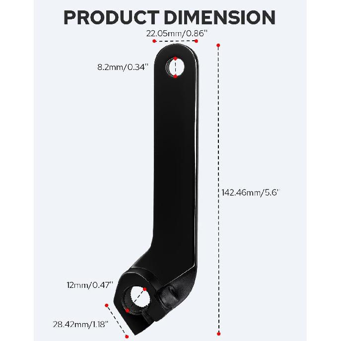 Benlari Inner Shift Lever, 304 Stainless Steel Inner Shift Rod Lever Fit For Harley Davidson Touring Electra Glide Road Glide Road King Street Glide