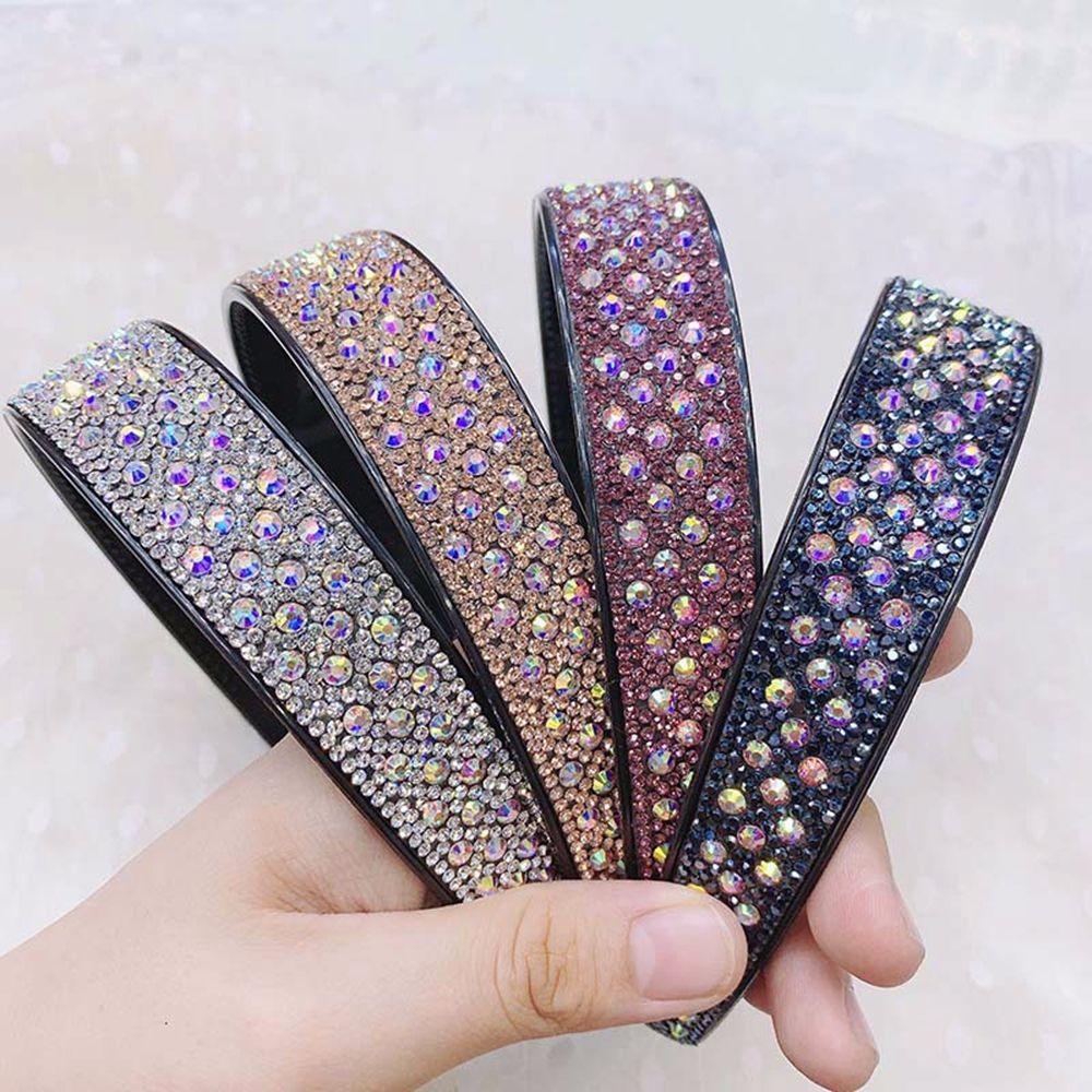 Girl Wash Face Resin Female Hairbands Wide Hair Hoop Korean Style Headwear Rhinestone Headband