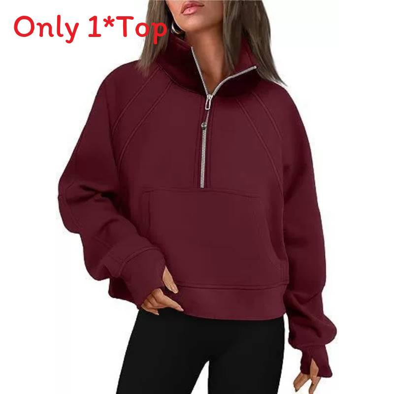 Yoga Wear Long Sleeve Hoodie With Pockets For Womens Casual Fitness