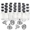 12Pcs Airtight Small Glass Bottles Clear Whiskey Sample Sample Boston Bottle Perfumes