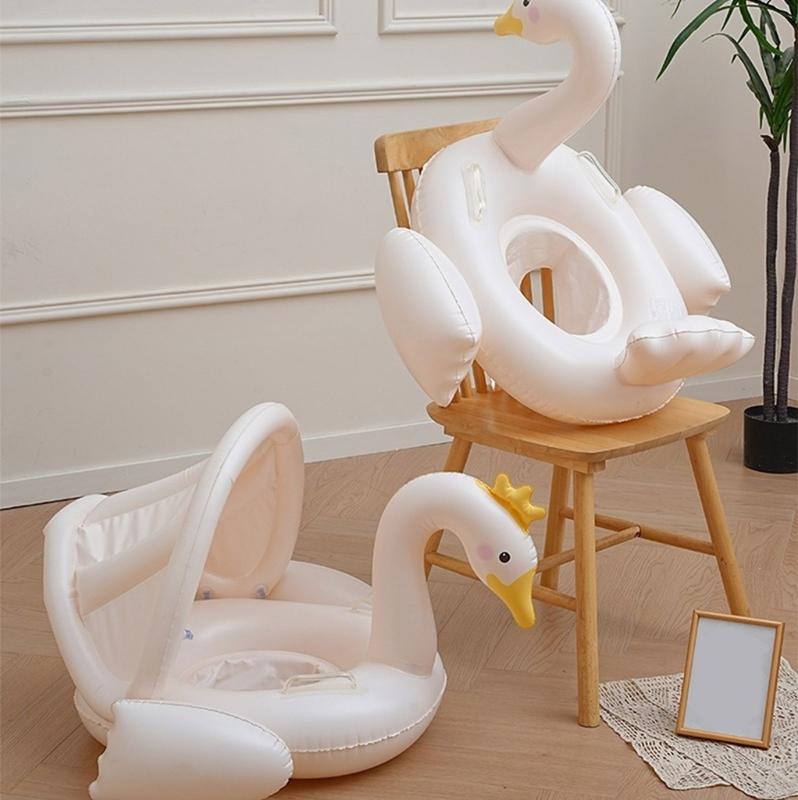 Надувной круг для плавания для младенцев с навесом, надувные нарукавники, надувная игрушка для бассейна для детей, аксессуары для бассейна