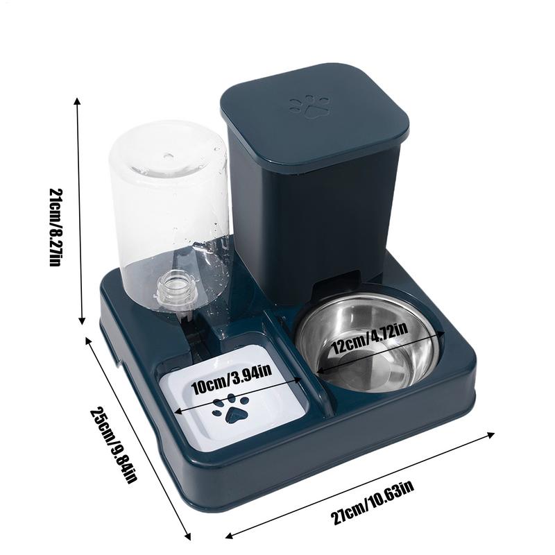 Автоматическая кормушка для домашних животных 2 в 1 Кормушка для кошек и диспенсер для воды Портативные автоматические кормушки Нескользящая миска для домашних животных Товары для домашних животных для кошек и собак