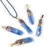 New Style Women Necklace Nature Stone Blue Quartz Irregular Pendant Necklace For Girl Birthday Gift Unisex Women