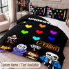 Custom Name Text 3Pcs Bedding Set Undertale Duvet Cover And Two Pillowcases
