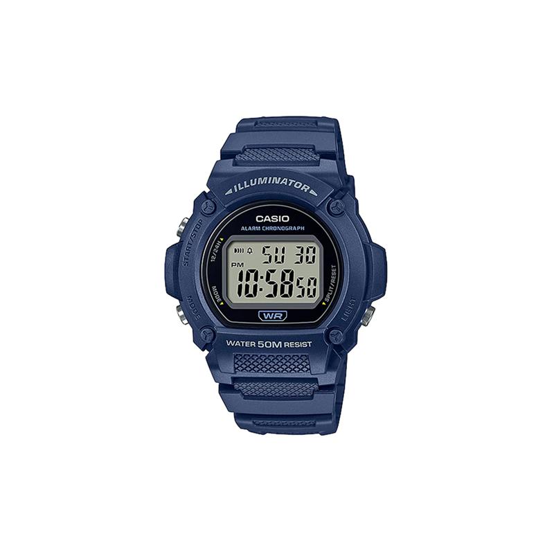 Casio Серия YOUTH-Дисковый Цифровой Дисплей Модный Ретро Уличный LCD Дисплей Многофункциональный Спортивный 50 метров Водонепроницаемый Кварцевый Механизм W-219H-2AVDF
