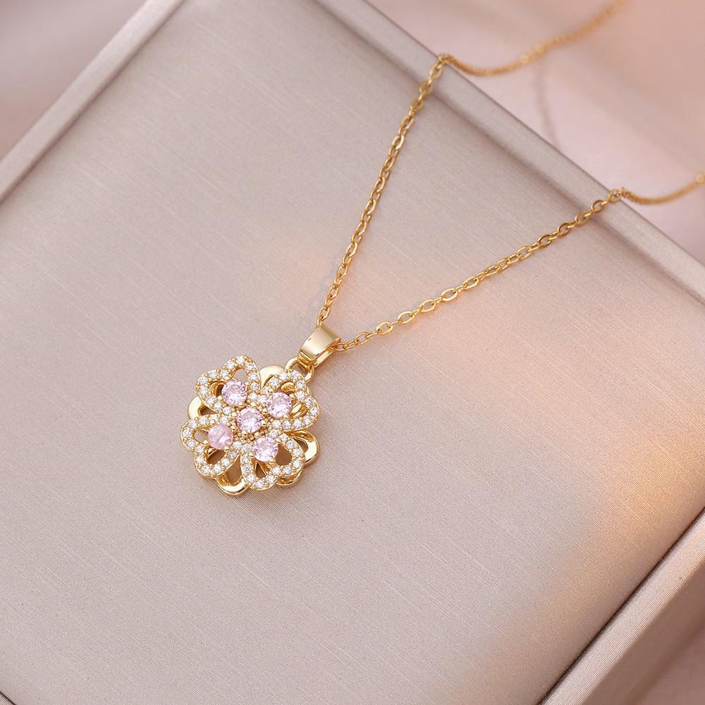 Custom Gold Plated Evil Eye Zircon Pendant Stainless Steel Women High Quality Fashion Jewelry Necklace Factory Direct