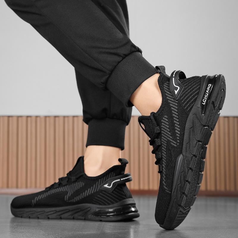 Весна 2025 Новая Мода Универсальная Повседневная Сетка Летающее Плетение Мужская Обувь Дышащая Тренд Мягкая Подошва Легкая Спортивная Тренд Обувь