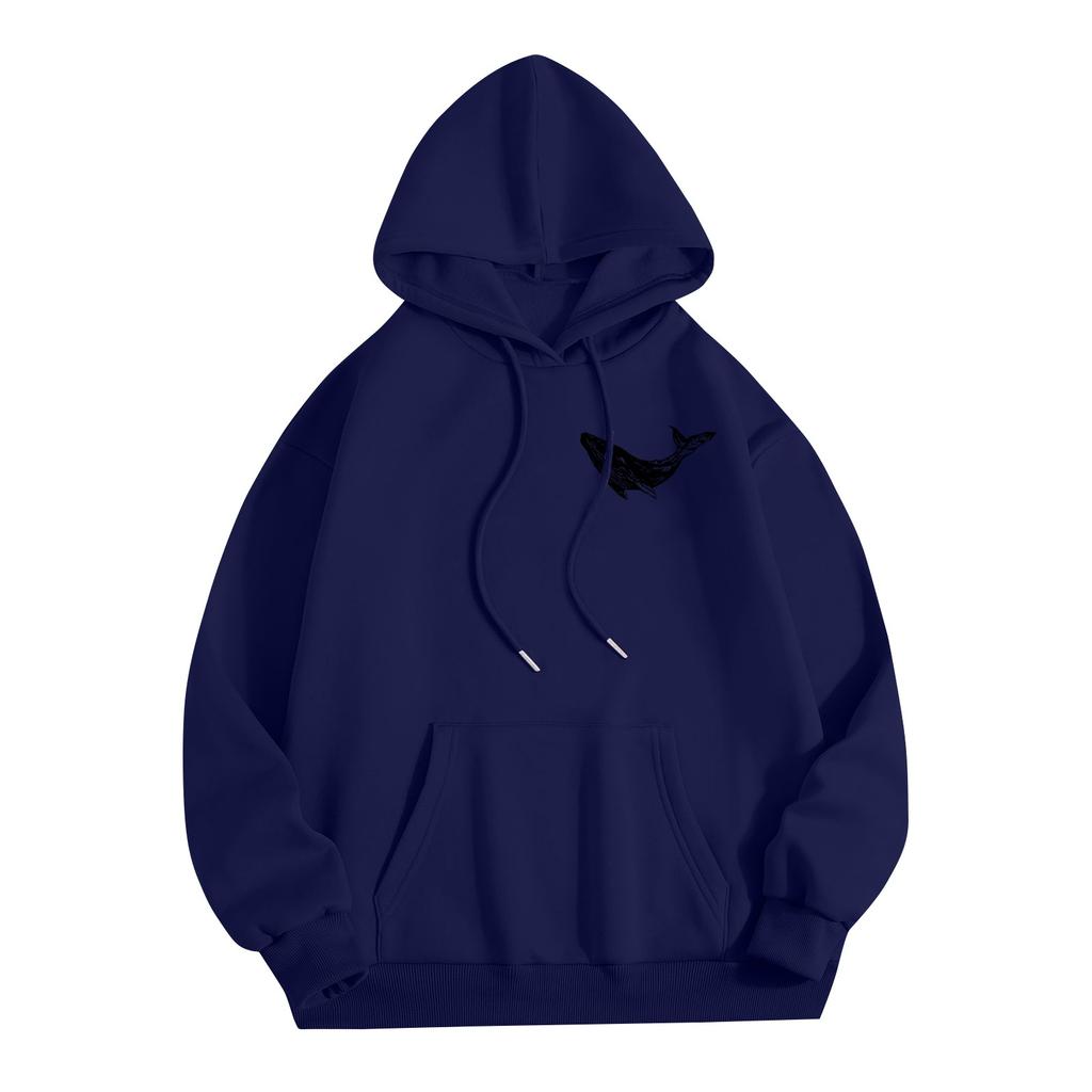 Женские толстовки с капюшоном большого размера с длинным рукавом с принтом, пуловеры, осенние наряды с карманом