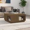 814527 vidaXL Coffee Table Honey Brown 80x81x36.5 Cm Solid Pine Wood