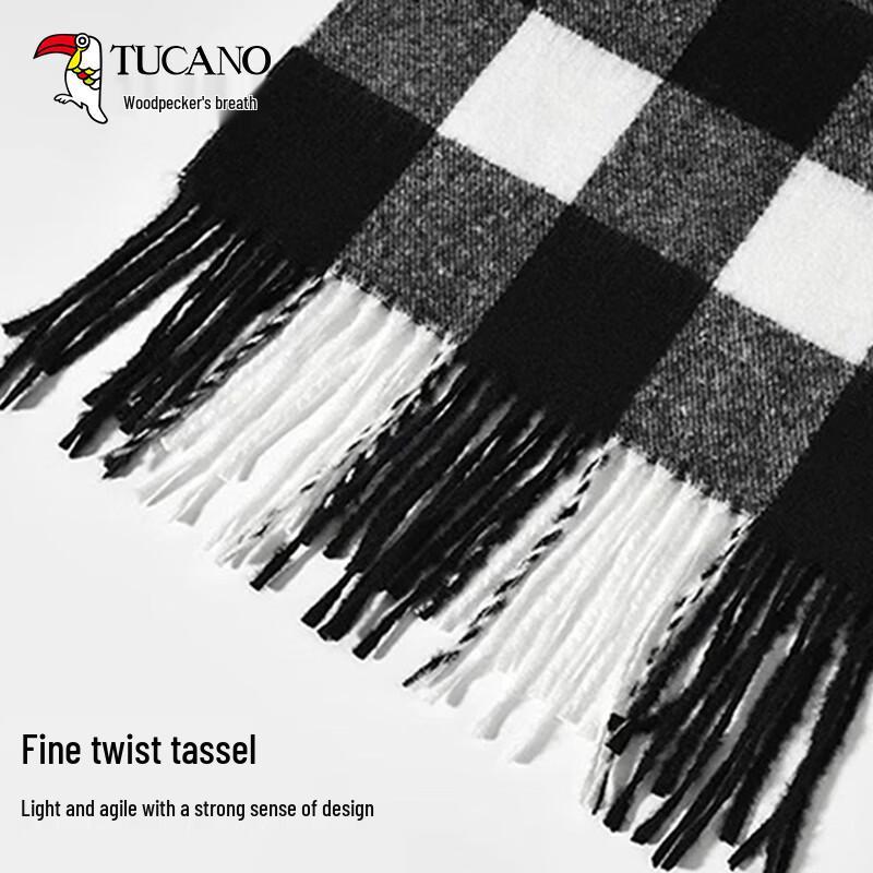 Unisex Plaid Winter Scarf