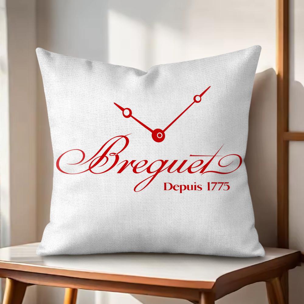 Luxury BBreguet Cushion Cover Natural Linen Organic Fabric DoubleSided Printing Couch Pillow Covers Home Decor
