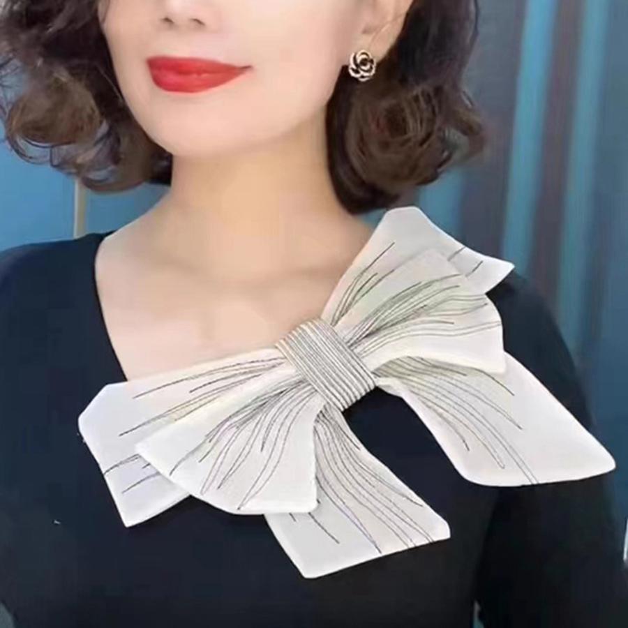 1 шт. большой белый черный бант нашивка ручной работы для ремонта аксессуаров для одежды 29*24 см