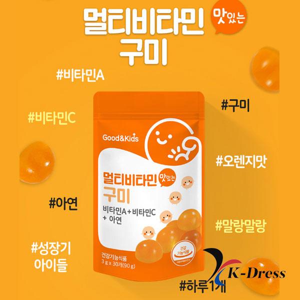 Good & Kids Delicious Children's Gummy Multivitamin & Mineral Jelly 30 Pieces, 4 Packs