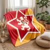 Czech Republi Football Printed Flannel Blanket Skin Friendly Warm Decorative Throw for Indoor Couch Bed Daily Use