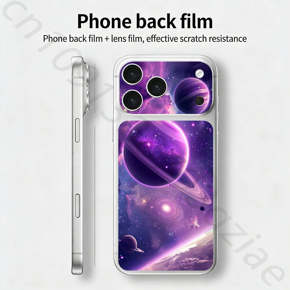 Морской пейзаж Вино Лимон Для iPhone 17 pro Max /17 pro Полное покрытие Наклейка Кожаная Обертка 3D Цветная Задняя Защитная Наклейка Пленка