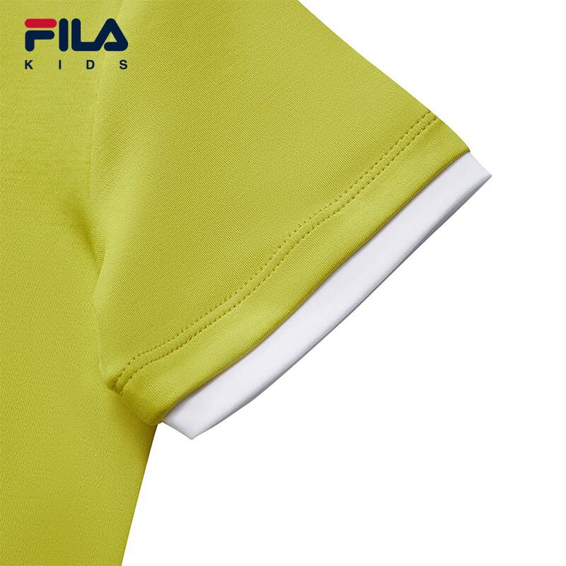 Fila Мальчишеская золотисто-осенняя желтая футболка с коротким рукавом
