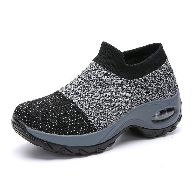 Повседневные носки, женская обувь, спортивная обувь Flyknit с большой воздушной подушкой, толстая подошва, туфли для мам, танцевальная обувь, женская обувь