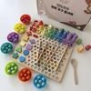 Anndorf Wooden Teaching Aids Full Set, Mixed Colors, Korean Toy Supplies