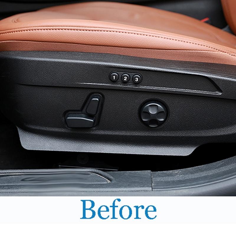 6Pcs ABS Seat Adjustment Button Cover Trim For Alfa Romeo Giulia Stelvio 2017 2018 Auto Accessories
