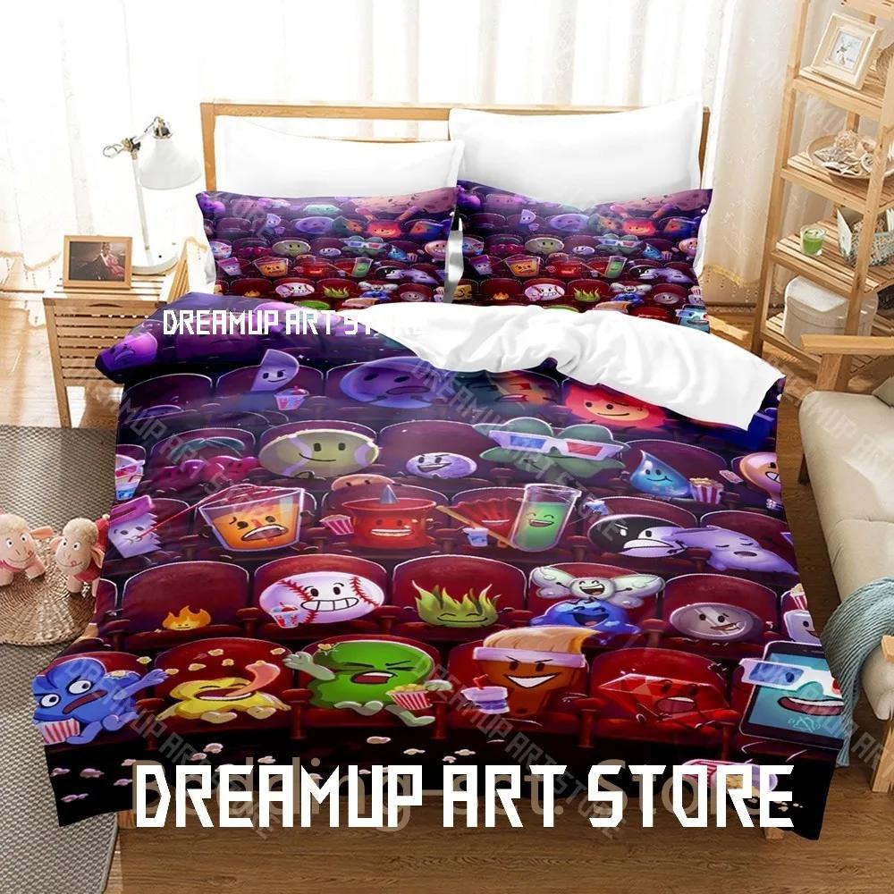 BFDI Inanimate Insanity Bedding Set Single Twin Full Queen King Size Bed Set Bedroom Duvetcover Sets Anime Bed Sheet S