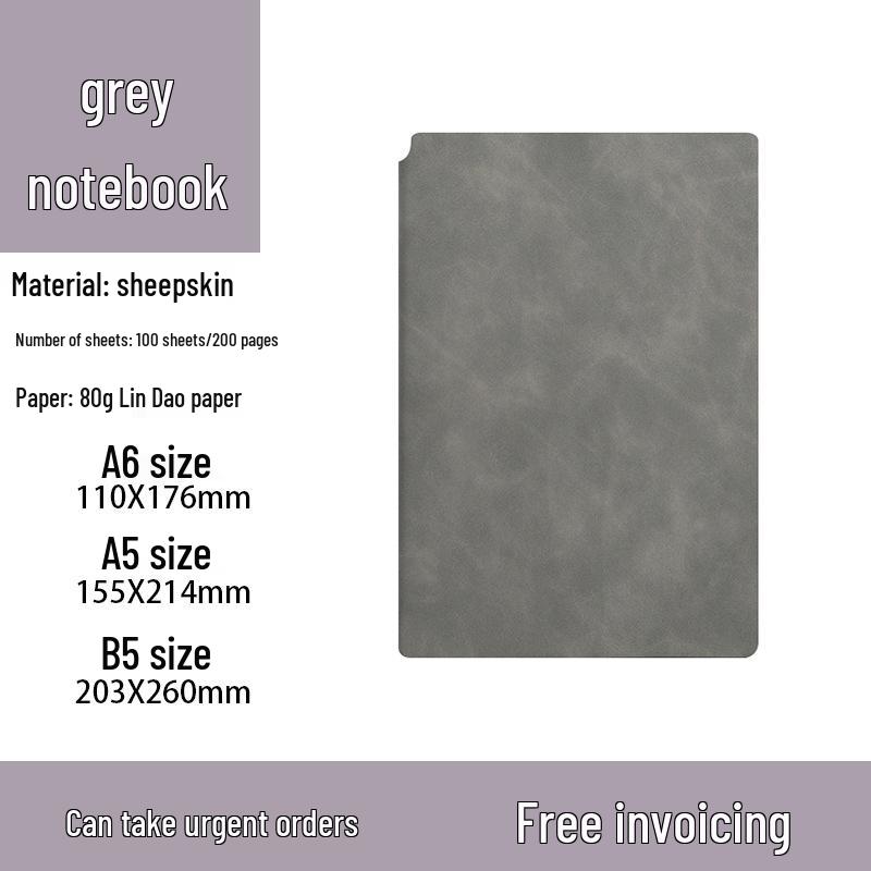 Блокнот A5 из мягкой овчины с петлей для ручки и персонализацией логотипа - Толстый журнал для деловых встреч