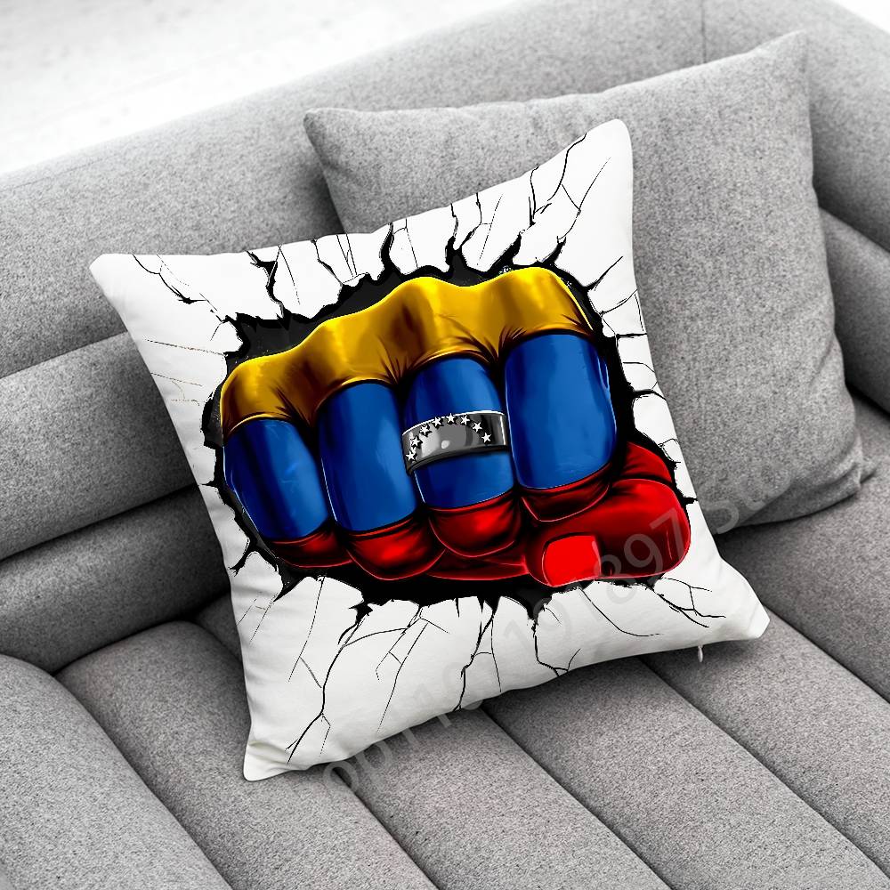 Venezuela Passport Flag Logo Throw Pillow Case For 55x55cm 40x40cm 45x45cm 50x50cm 30x30cm Square Office Pillowship Cover