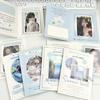 10Pcs Summer Sea Breeze Folding Back Card Kpop 3-inch Photocard Holder Girl Sell Card DIY Decor Packing Fixed Board