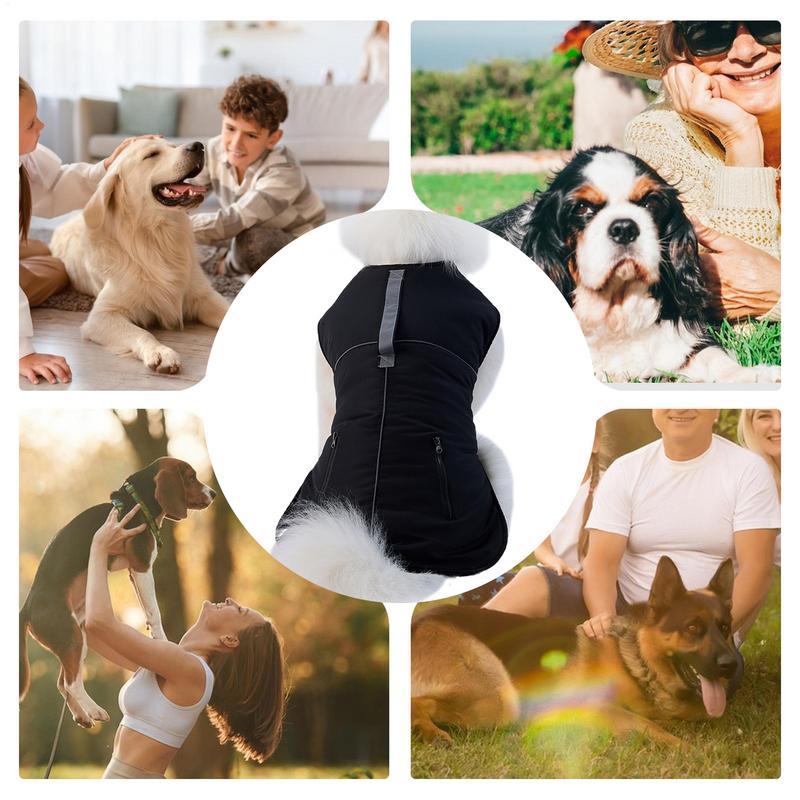 Зимнее пальто для собаки, куртка с высоким воротником, пижама для собаки, теплое пальто для собаки, наряды для щенка, куртка для собаки, одежда для собаки, пальто для холодной погоды, ветрозащитное