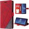 Case for Samsung Galaxy A25 5G - Red - Retro Style - PU Leather - Shockproof - Card Slots