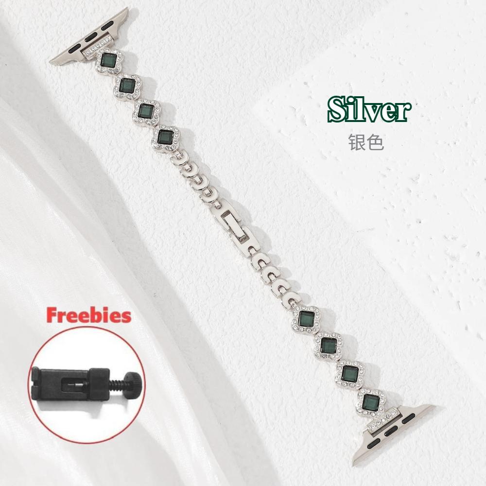 Apple Watch Ultra Band 49 мм Emerald Chain 45 мм 42 мм 44 мм Женские часы из нержавеющей стали Iwatch Series10 46 мм 9 8 7 6 se 5 4 3 41 мм 38 мм