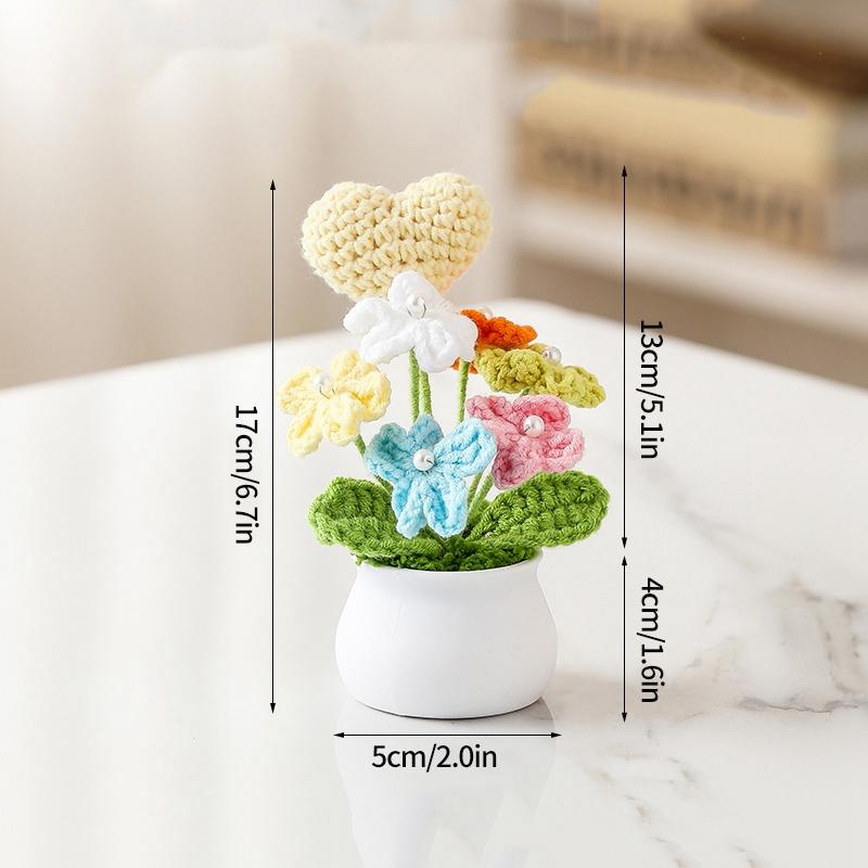 Crochet Flowers Artificial Eternal Flowers Wedding Gifts For Guests Woven Flowers Sunflowers Mothers Day Gift Parents' Day Gifts