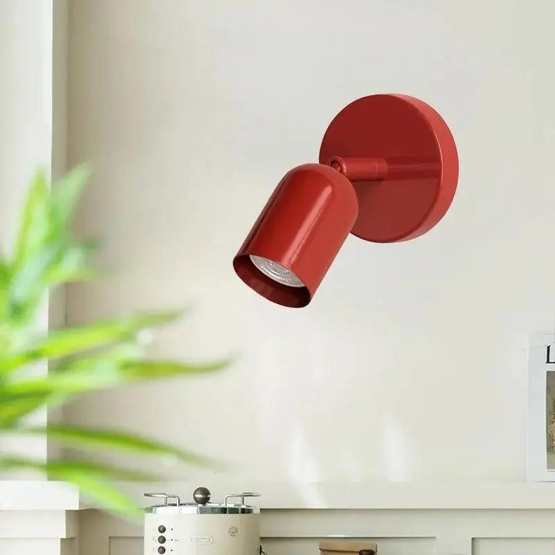 Светодиодный настенный светильник Nordic Minimalist Macaron Room Decorative Для прикроватной тумбочки, кабинета, прихожей, коридора, внутреннего декора, светильники