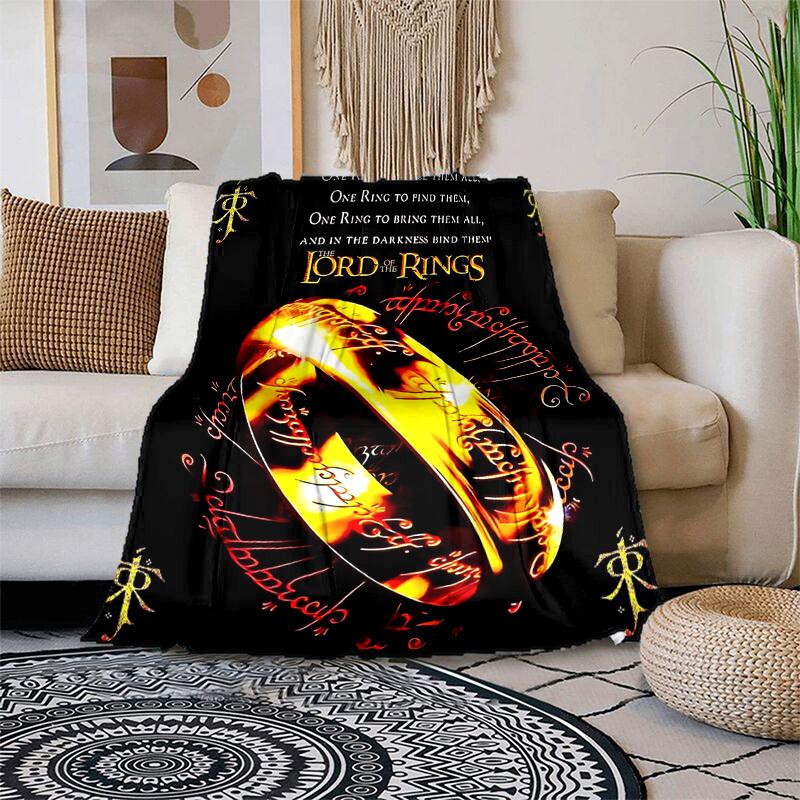 1pc One Ring to rule them all. Cartoon Blanket,Portable Throw for Travel & Camping, All Season Cozy Blanket,Ideal Gift