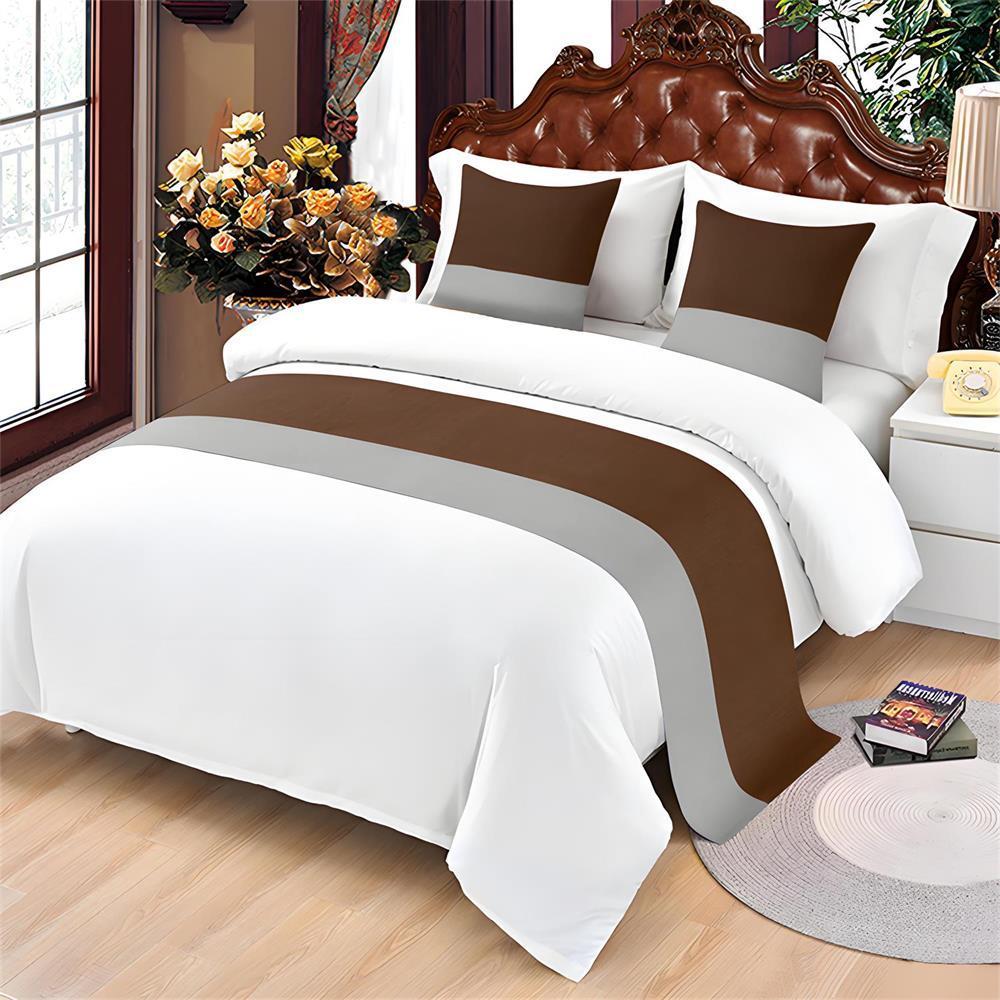 Полотенце на конец кровати в китайском стиле, Полотенце для прикроватной тумбочки, Однотонная дорожка на кровать, Домашний декор