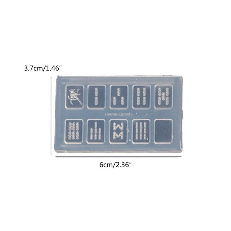 4 упаковки, формы для ногтей Маджонг, формы для литья эпоксидной смолы Маджонга, силиконовые формы для рукоделия, игровой набор маджонг