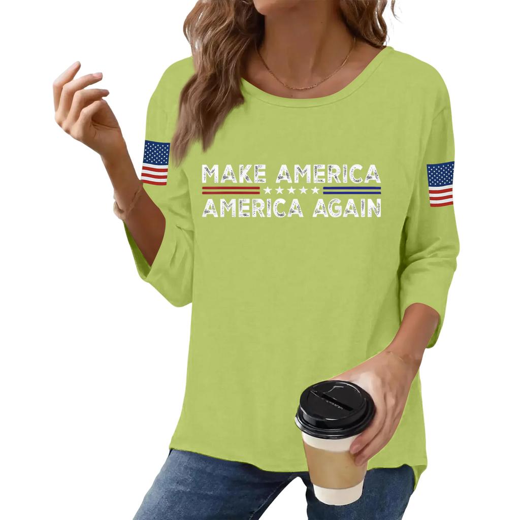 Женский повседневный модный сексуальный удобный топ с вырезом и рукавом три четверти