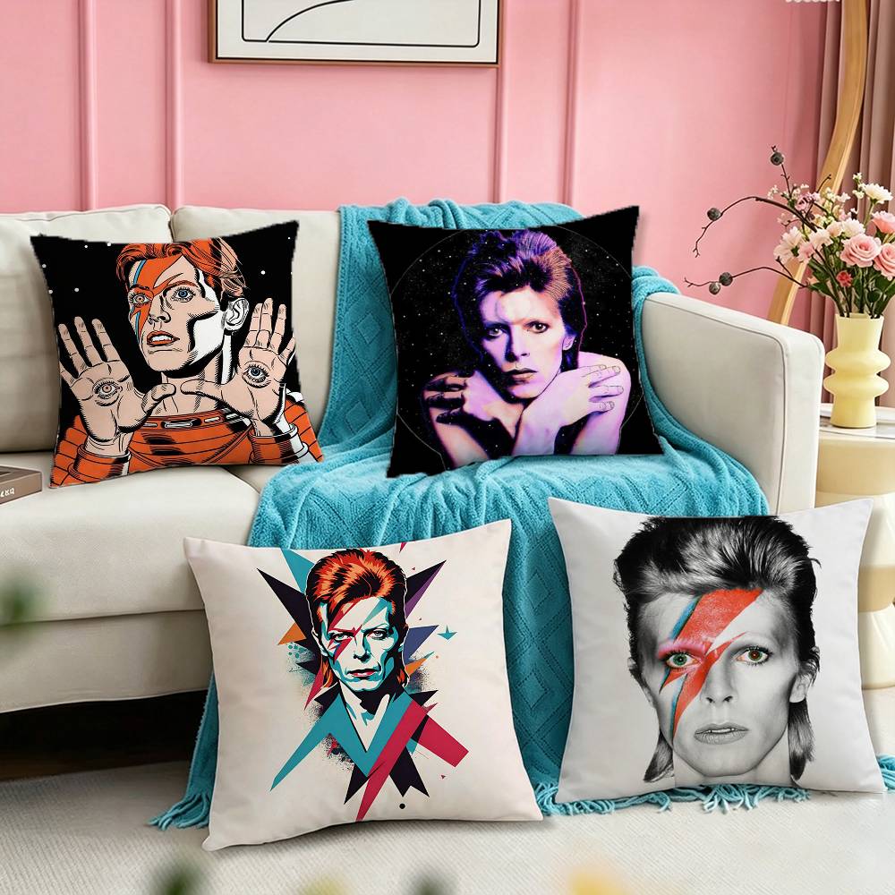 Star DDavid BBowie Square DoubleSided printed Pillow Case Bedroom Bedside Pillow Sofa Cushion Cover