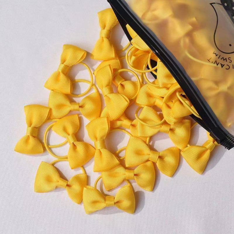 2-дюймовые банты для волос для девочек, эластичные резинки, бант из ленты Grosgrain с резинкой, держатели для хвостиков, аксессуары для волос